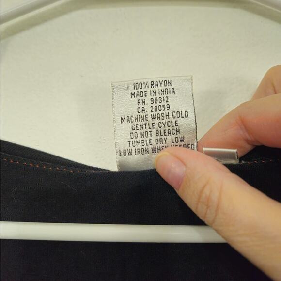 Parsley & Sage Patchwork Mixed-Media Tunic Top V-Neck 3/4 Sleeve Size Small - Picture 7 of 7